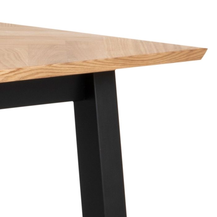 Brighton Dining Set in Oak with Herringbone Effect