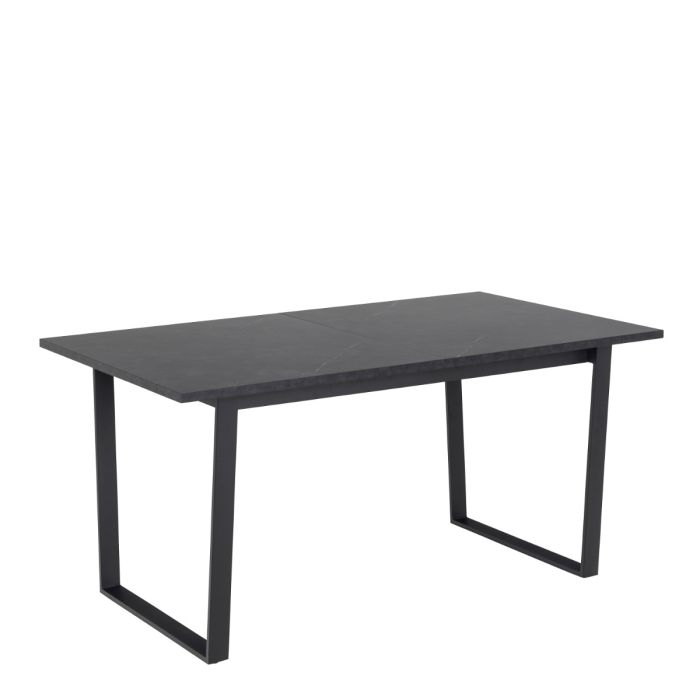 Amble Extending Dining Table – Black Marble Look (160–220cm) - Luxe Dining Company