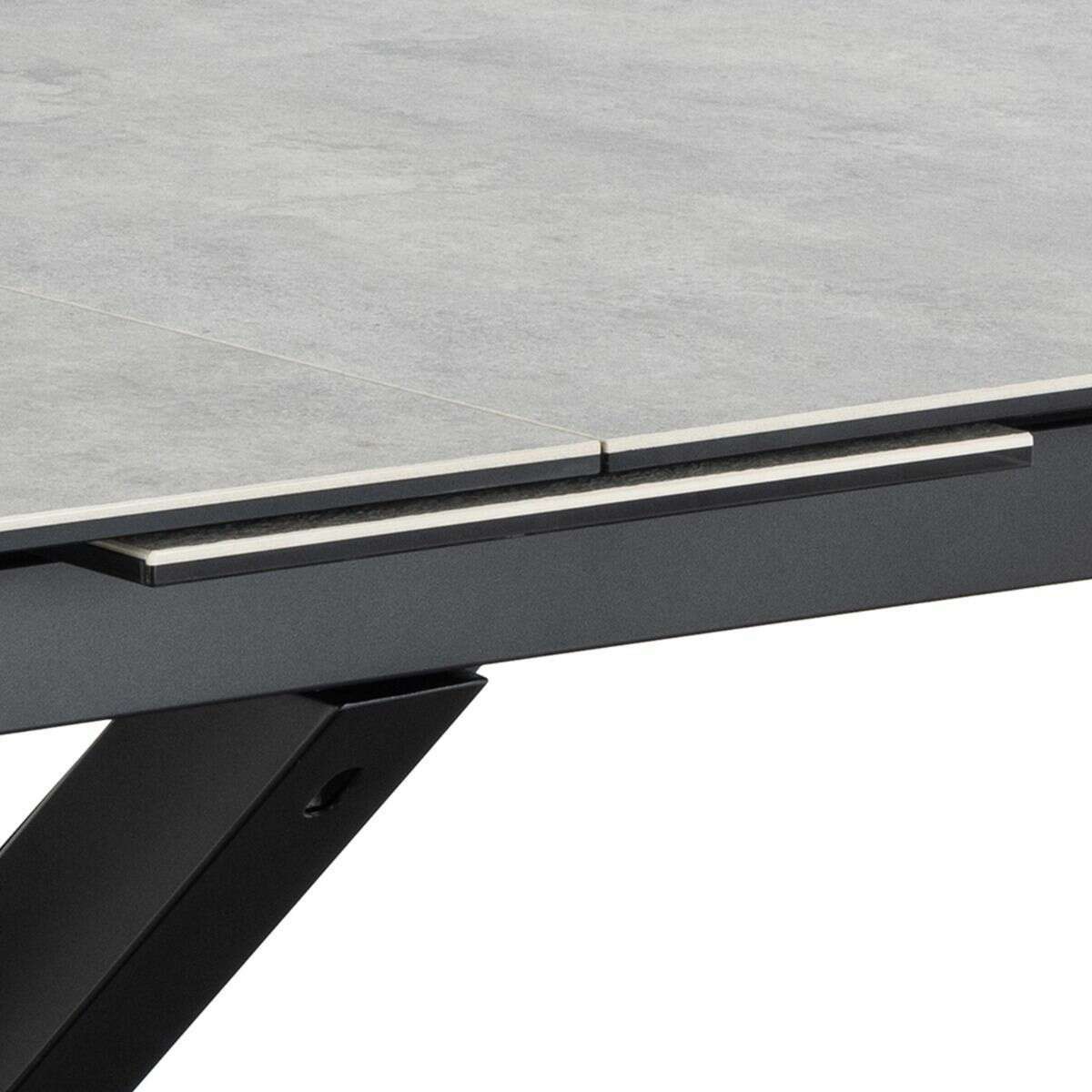 Luxe Dining Company:Chicago Grey Ceramic Extendable Dining Table