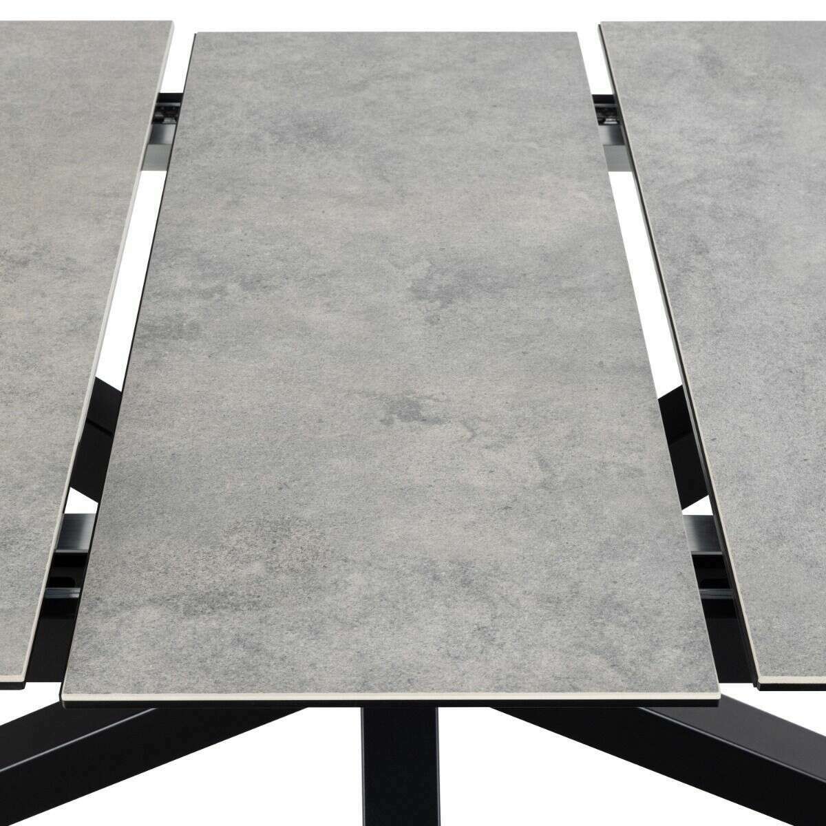 Luxe Dining Company:Chicago Grey Ceramic Extendable Dining Table
