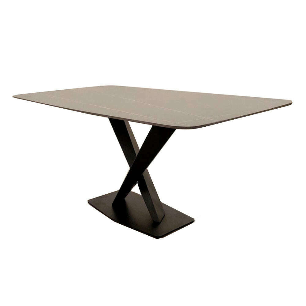 Luxe Dining Company:Apollo 1.6M Black Sintered Stone Dining Table