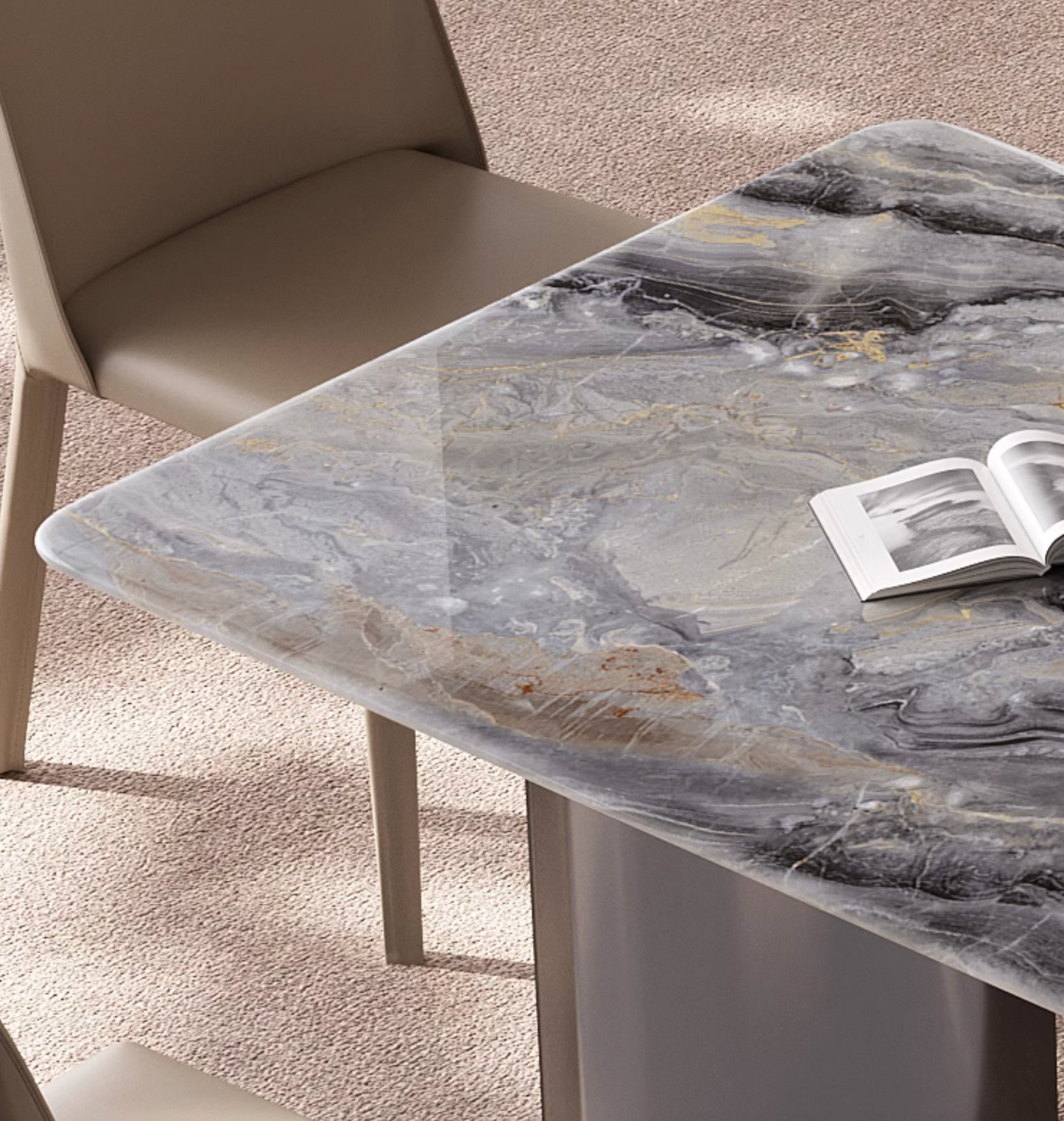 Luxe Dining Company:Angela Dining Table, Marble