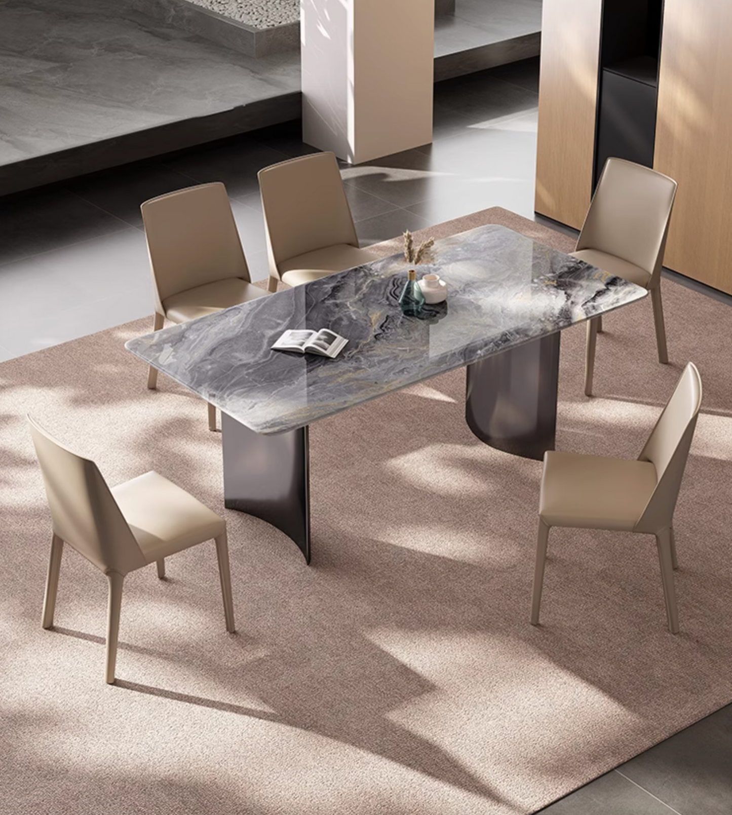 Luxe Dining Company:Angela Dining Table, Marble