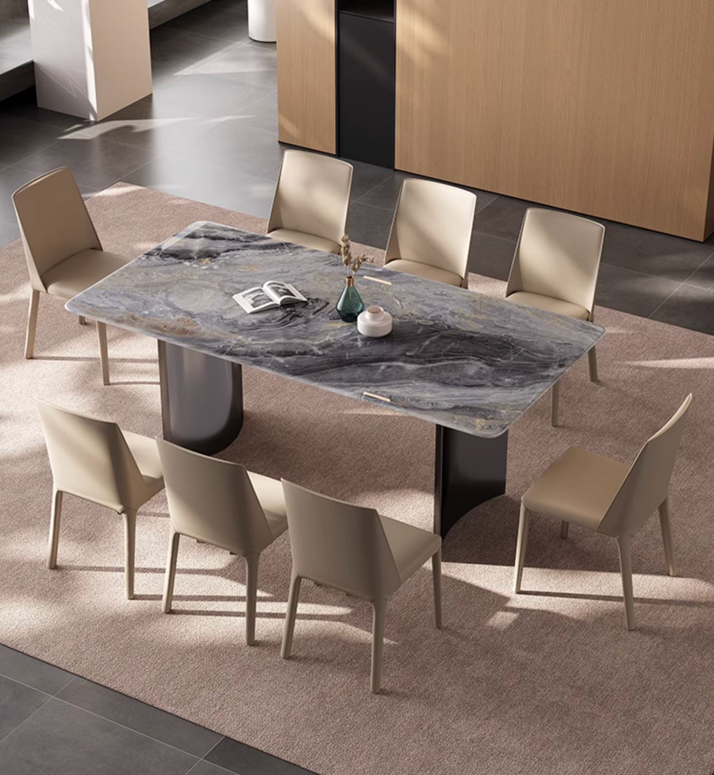 Luxe Dining Company:Angela Dining Table, Marble
