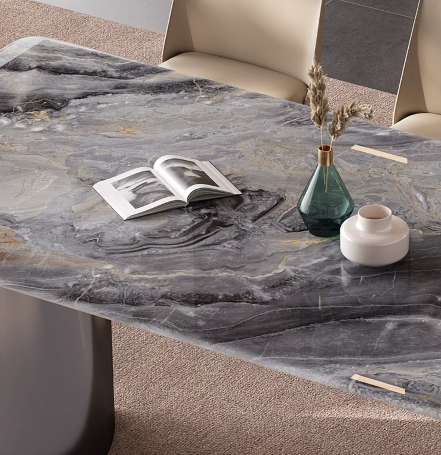Luxe Dining Company:Angela Dining Table, Marble