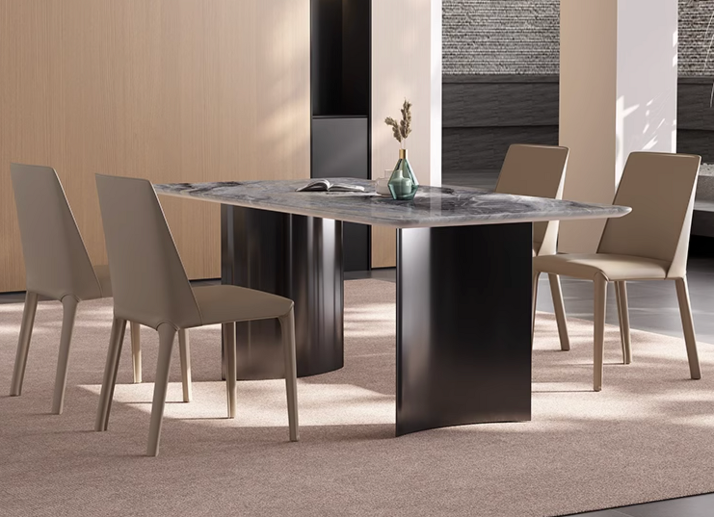 Luxe Dining Company:Angela Dining Table, Marble