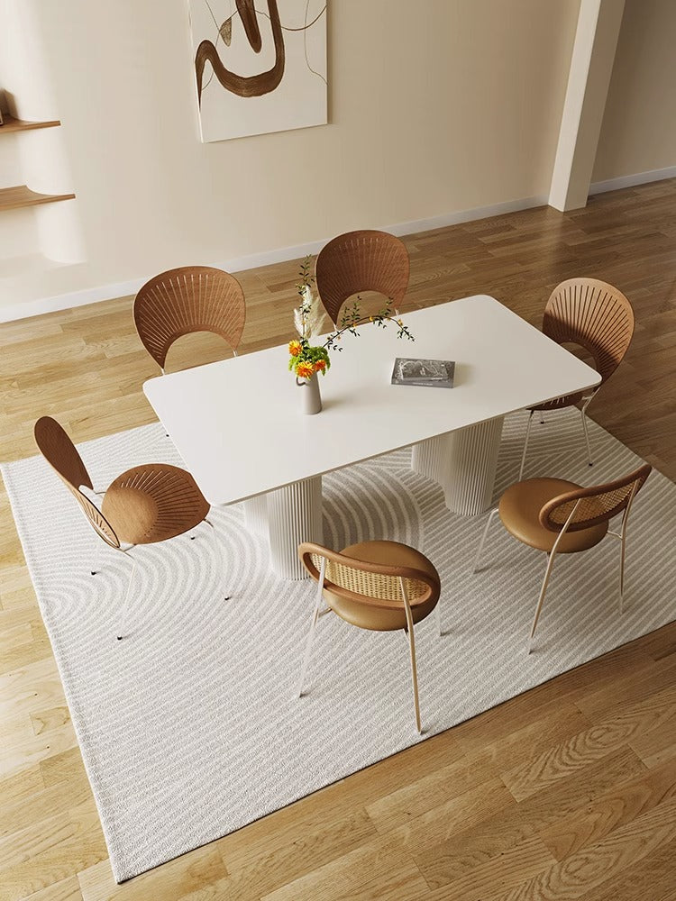Luxe Dining Company:Aiden White Dining Table, Sintered Stone