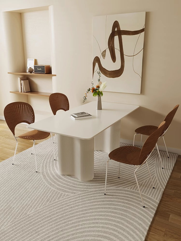 Luxe Dining Company:Aiden White Dining Table, Sintered Stone