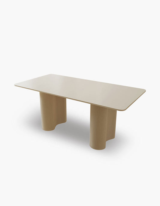 Luxe Dining Company:Aiden White Dining Table, Sintered Stone