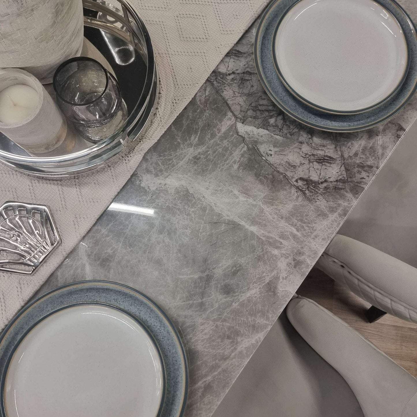 Luxe Dining Company:Roma Marble Dining Table