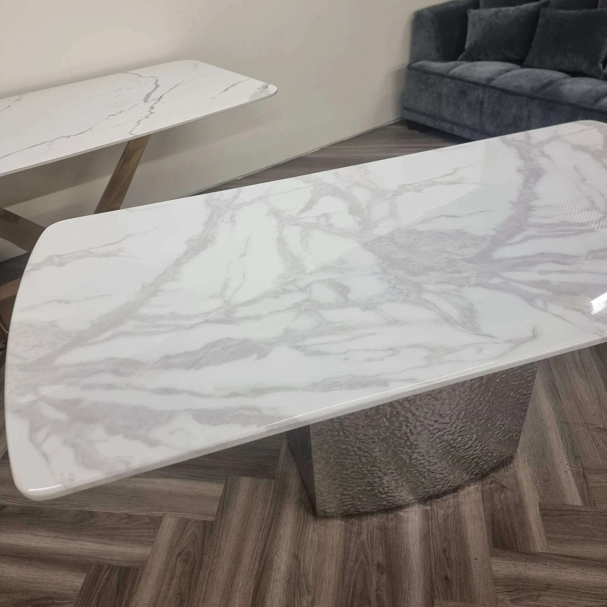 Luxe Dining Company:Roma Marble Dining Table,1.6M / White