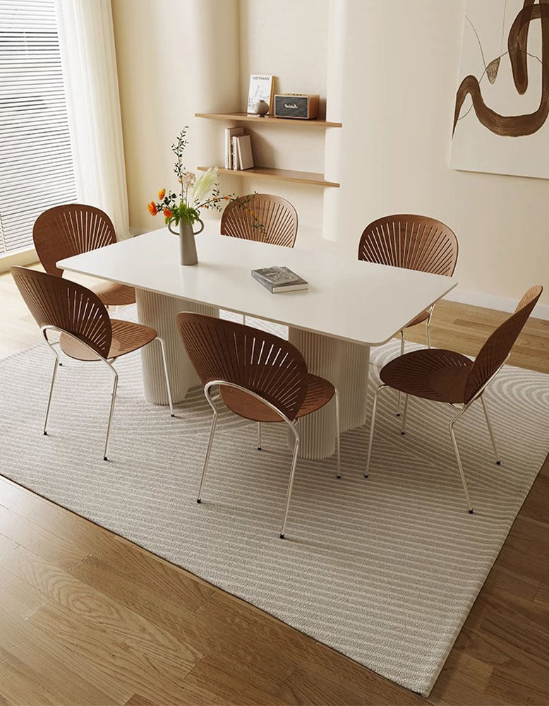 Luxe Dining Company:Aiden White Dining Table, Sintered Stone