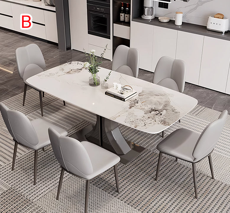 Luxe Dining Company:Elena Dining Table, Marble,130cm / B