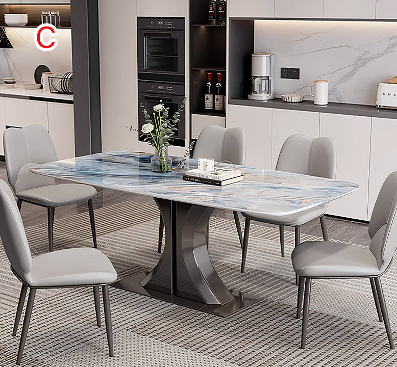 Luxe Dining Company:Elena Dining Table, Marble,130cm / C