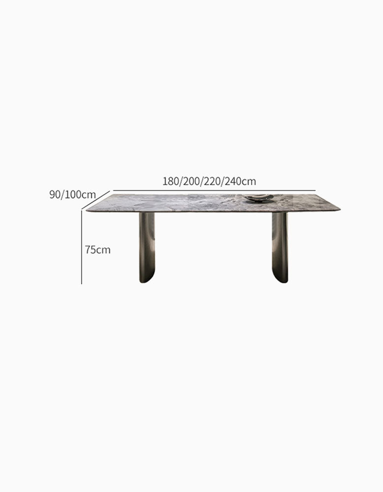 Luxe Dining Company:Natural Marble Dining Table