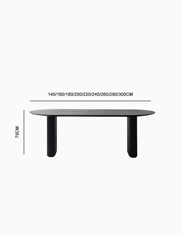 Luxe Dining Company:Ivar Oval Dining Table, Solid Wood