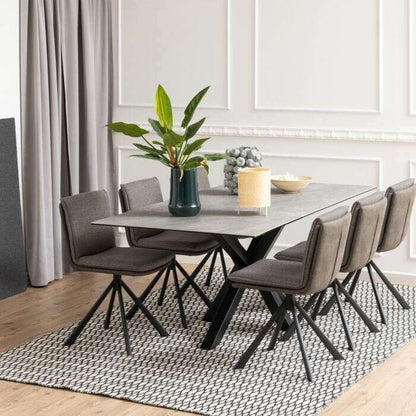 Luxe Dining Company:Chicago 2M Grey Ceramic Dining Table