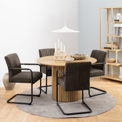 Yale 1.2m Oak Round Dining Set