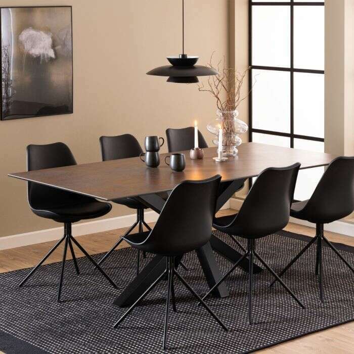 Luxe Dining Company:Phoenix 2M Bronze Ceramic Dining Table