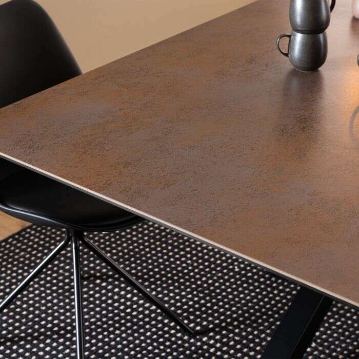 Luxe Dining Company:Phoenix 2M Bronze Ceramic Dining Table