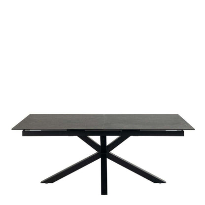 Luxe Dining Company:Atlanta 2M Black Ceramic Extendable Dining Table