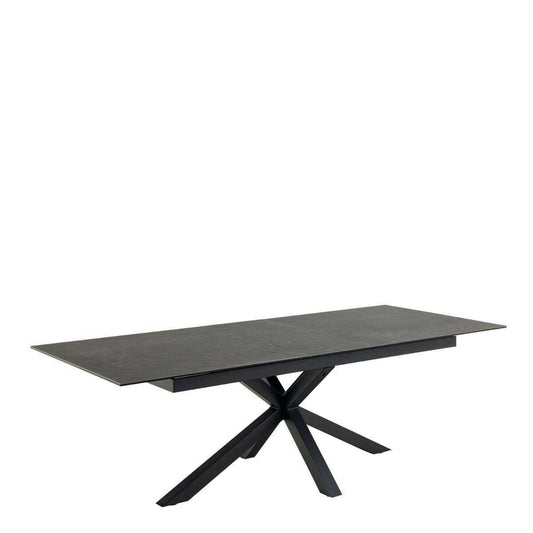 Luxe Dining Company:Atlanta 2M Black Ceramic Extendable Dining Table
