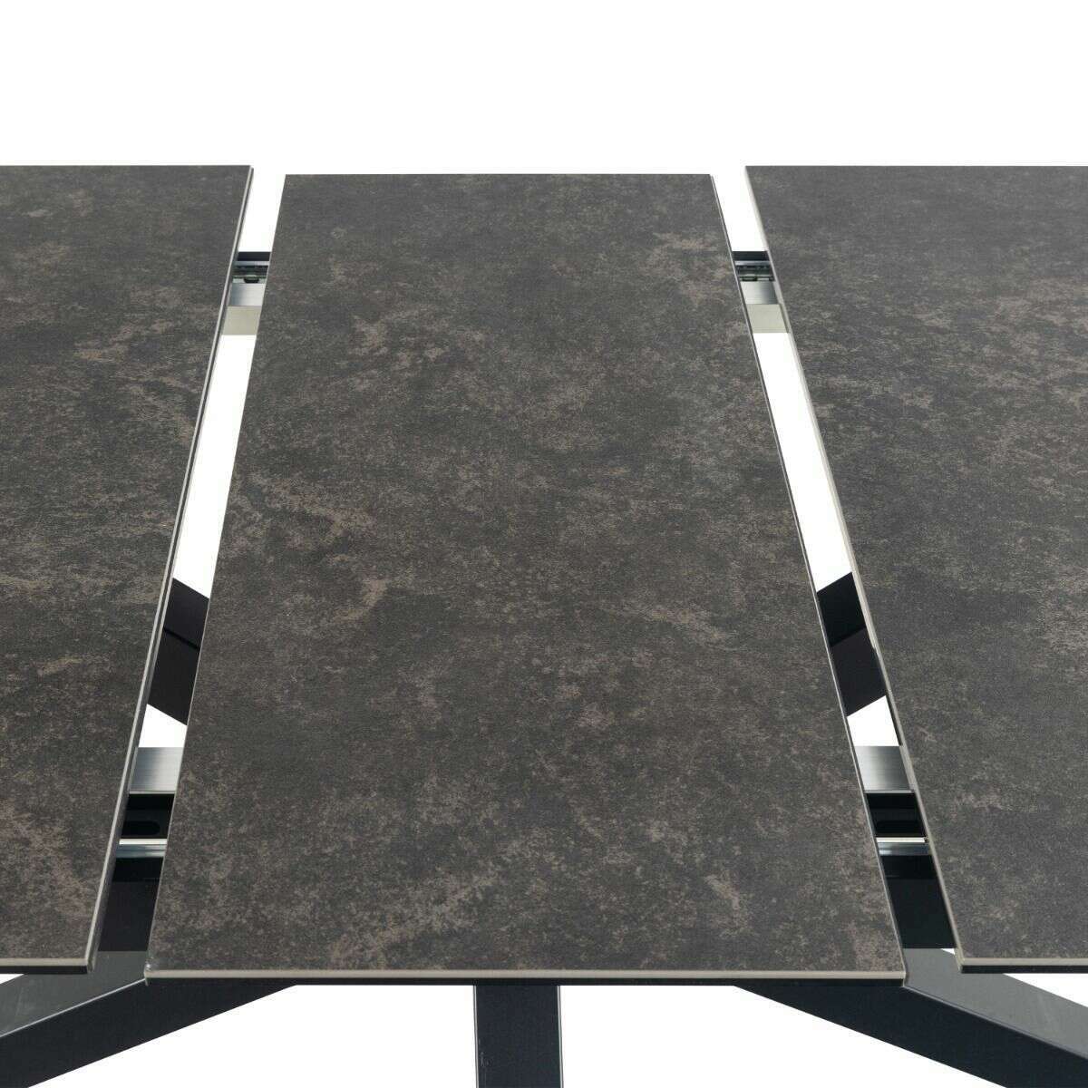 Luxe Dining Company:Atlanta 2M Black Ceramic Extendable Dining Table