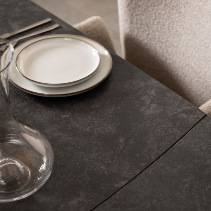 Blackburn Black Ceramic Extendable Dining Table - Luxe Dining Company