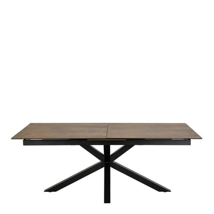 Luxe Dining Company:Phoenix Bronze Ceramic Extendable Dining Table