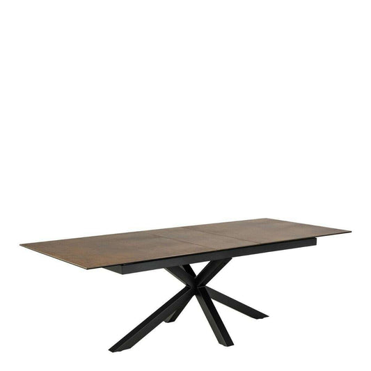 Luxe Dining Company:Phoenix Bronze Ceramic Extendable Dining Table