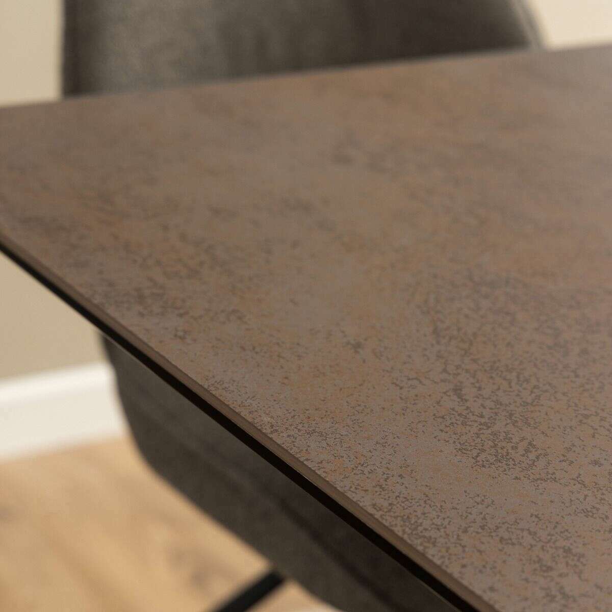 Luxe Dining Company:Phoenix Bronze Ceramic Extendable Dining Table