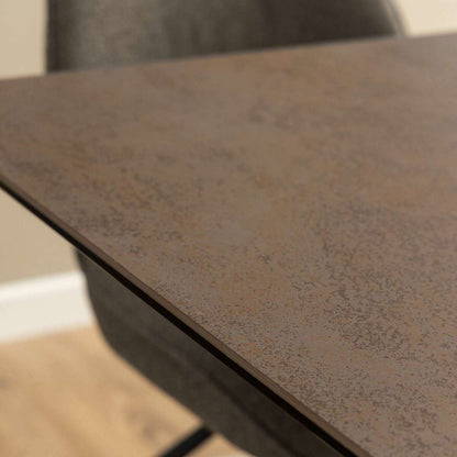 Luxe Dining Company:Phoenix Bronze Ceramic Extendable Dining Table