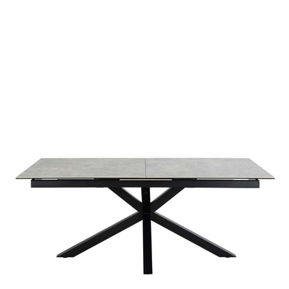 Luxe Dining Company:Chicago Grey Ceramic Extendable Dining Table