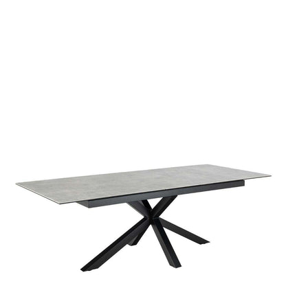 Luxe Dining Company:Chicago Grey Ceramic Extendable Dining Table