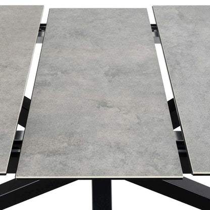 Luxe Dining Company:Chicago Grey Ceramic Extendable Dining Table