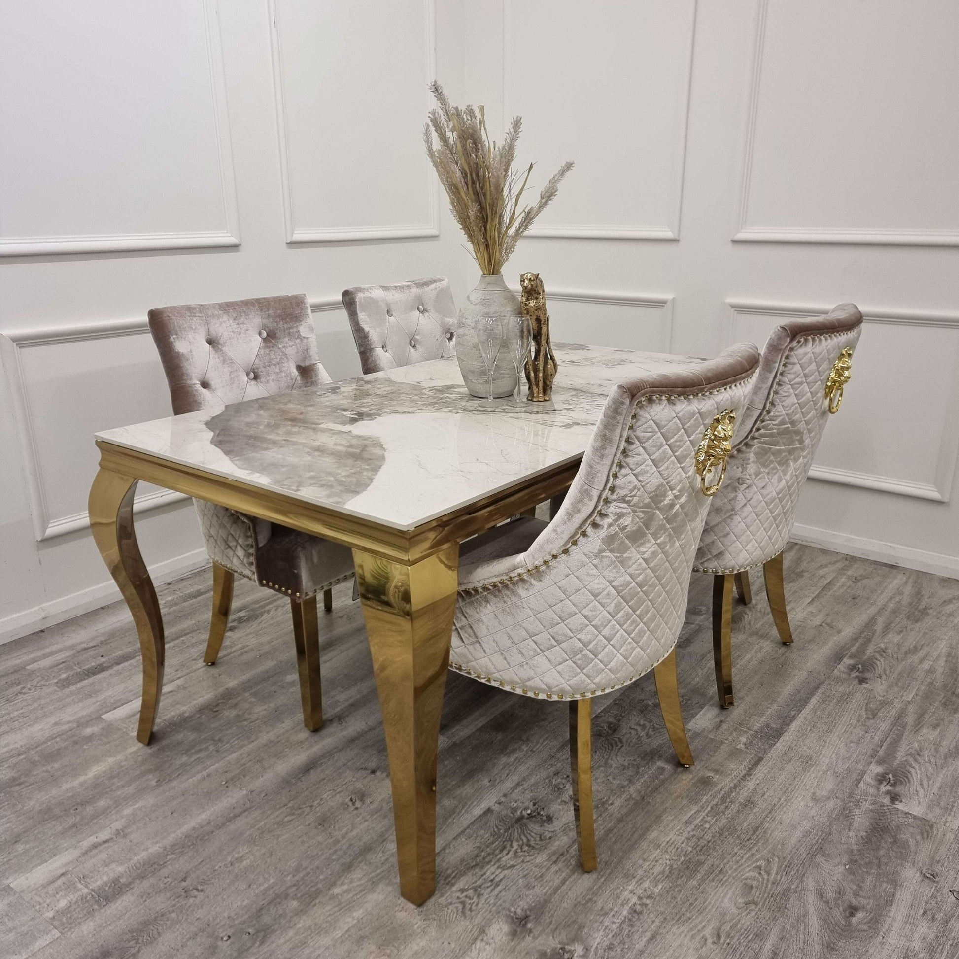Bentley Gold Dining Chair - Luxe Dining Company