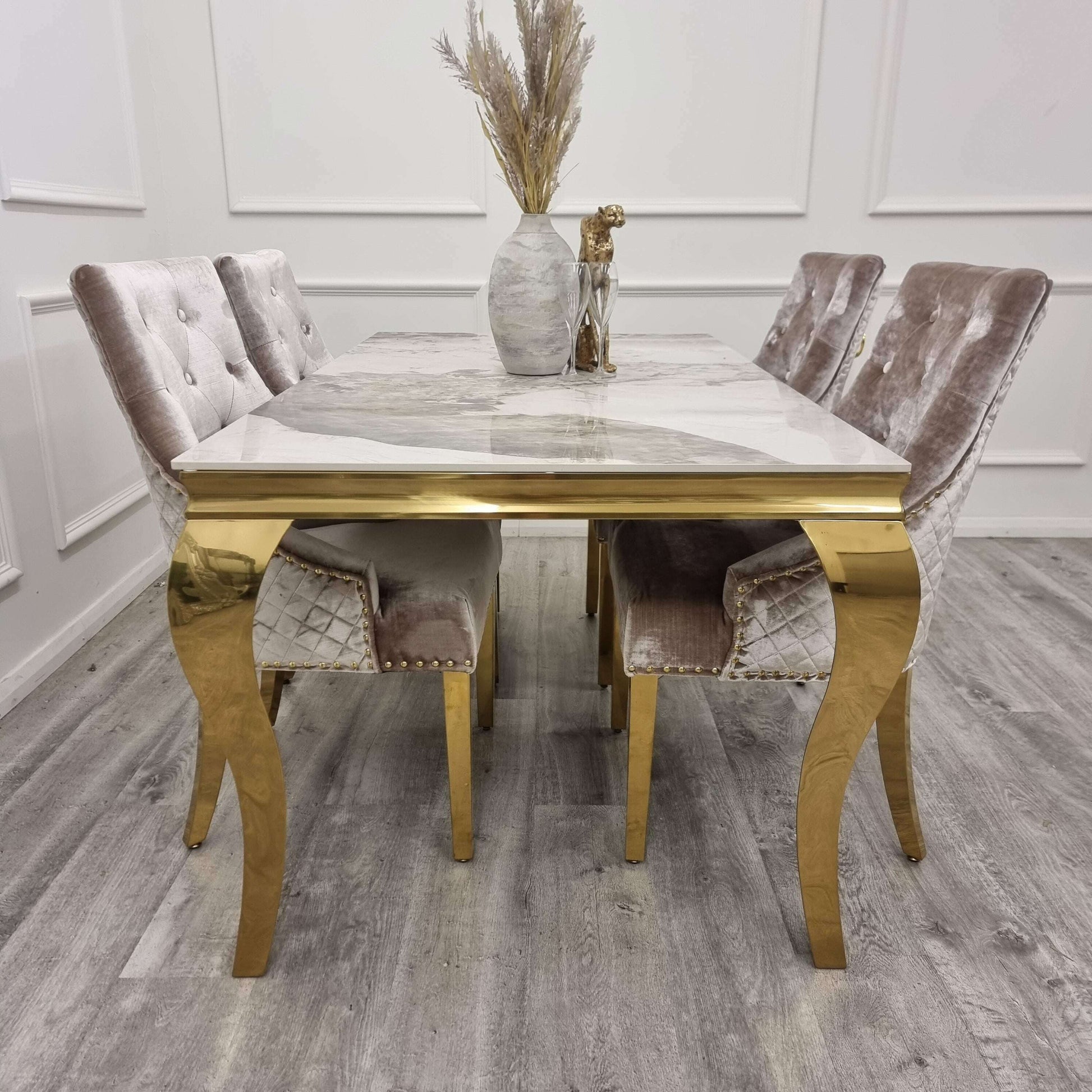 Bentley Gold Dining Chair - Luxe Dining Company