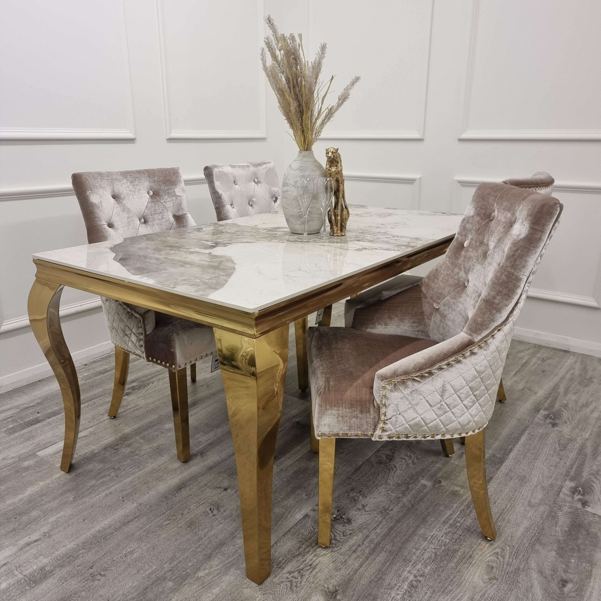 Bentley Gold Dining Chair - Luxe Dining Company