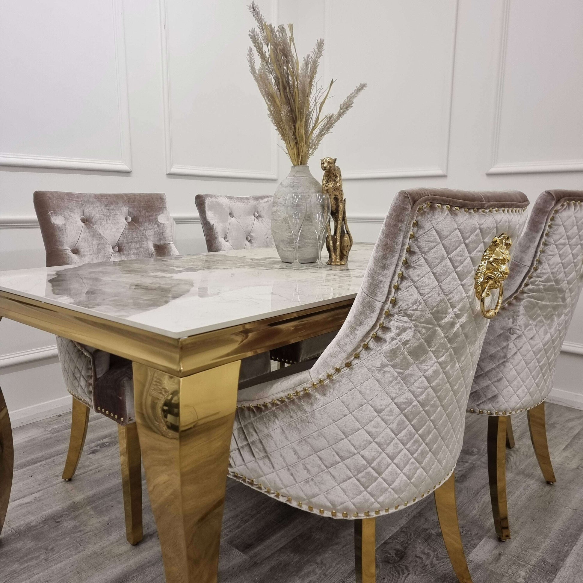 Bentley Gold Dining Chair - Luxe Dining Company