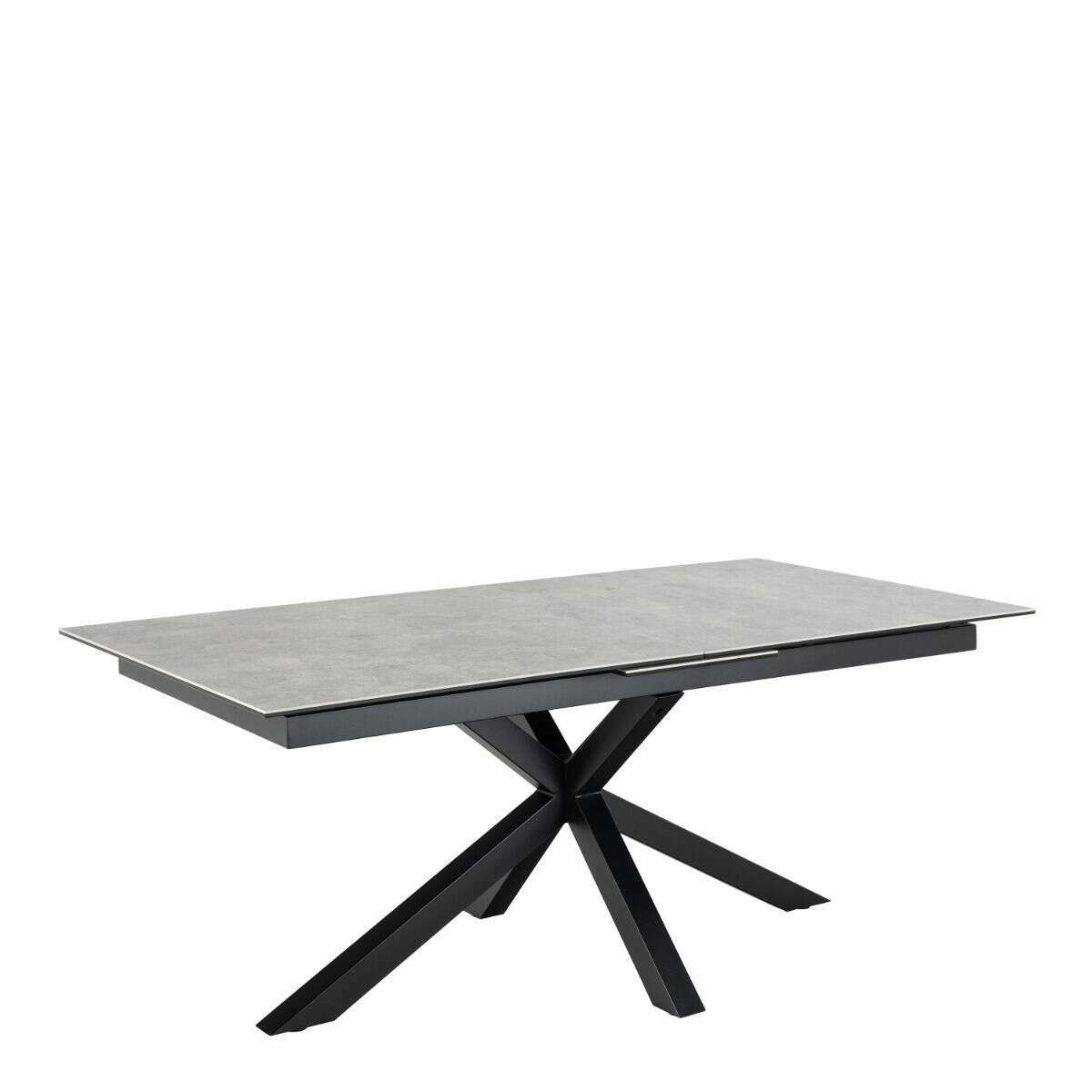 Luxe Dining Company:Chicago Grey Ceramic Extendable Dining Table