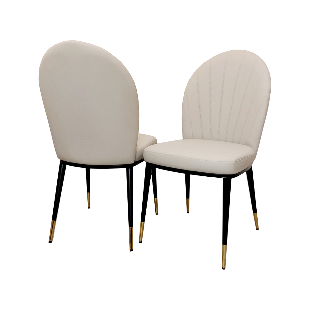 Luxe Dining Company:Lucien 1.8M Gold Sintered Stone Dining Set,Etta Chair / 4 Dining Chairs