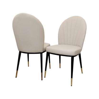 Luxe Dining Company:Lucien 1.8M Gold Sintered Stone Dining Set,Etta Chair / 4 Dining Chairs