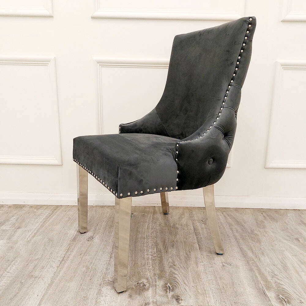 Kensington Dining Chair - Luxe Dining Company Dark Grey Dining Chair