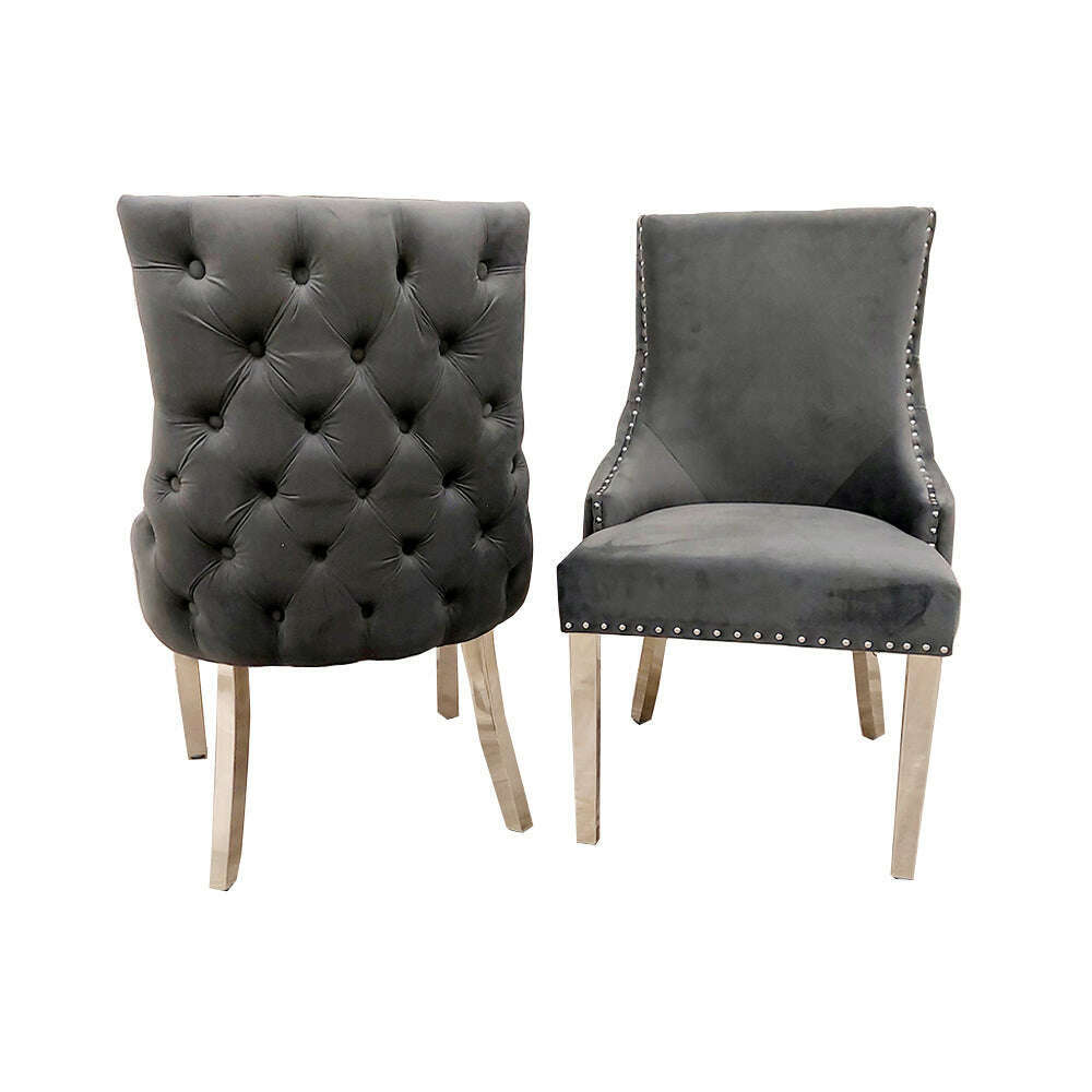 Kensington Dining Chair - Luxe Dining Company Dark Grey Dining Chair