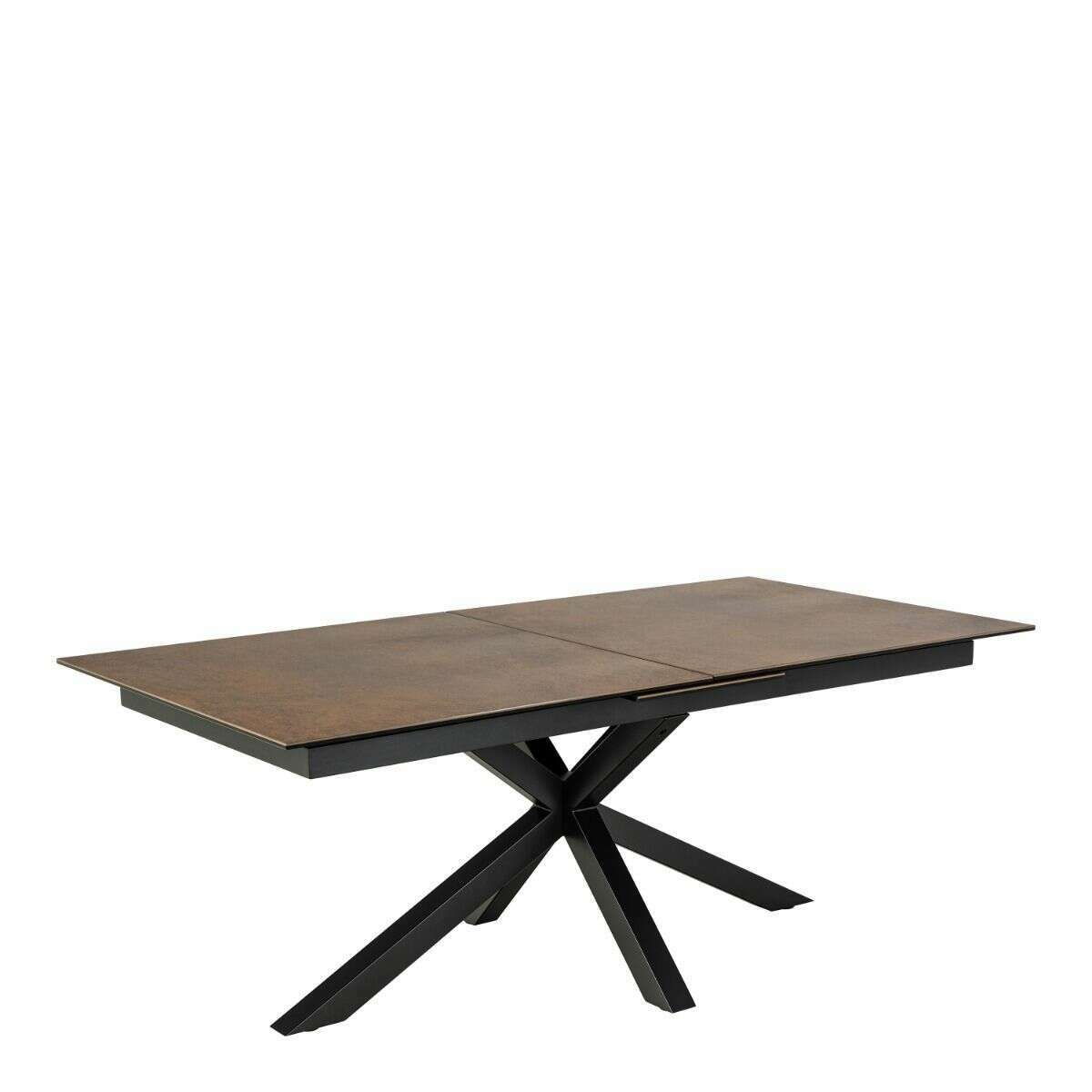 Luxe Dining Company:Phoenix Bronze Ceramic Extendable Dining Table