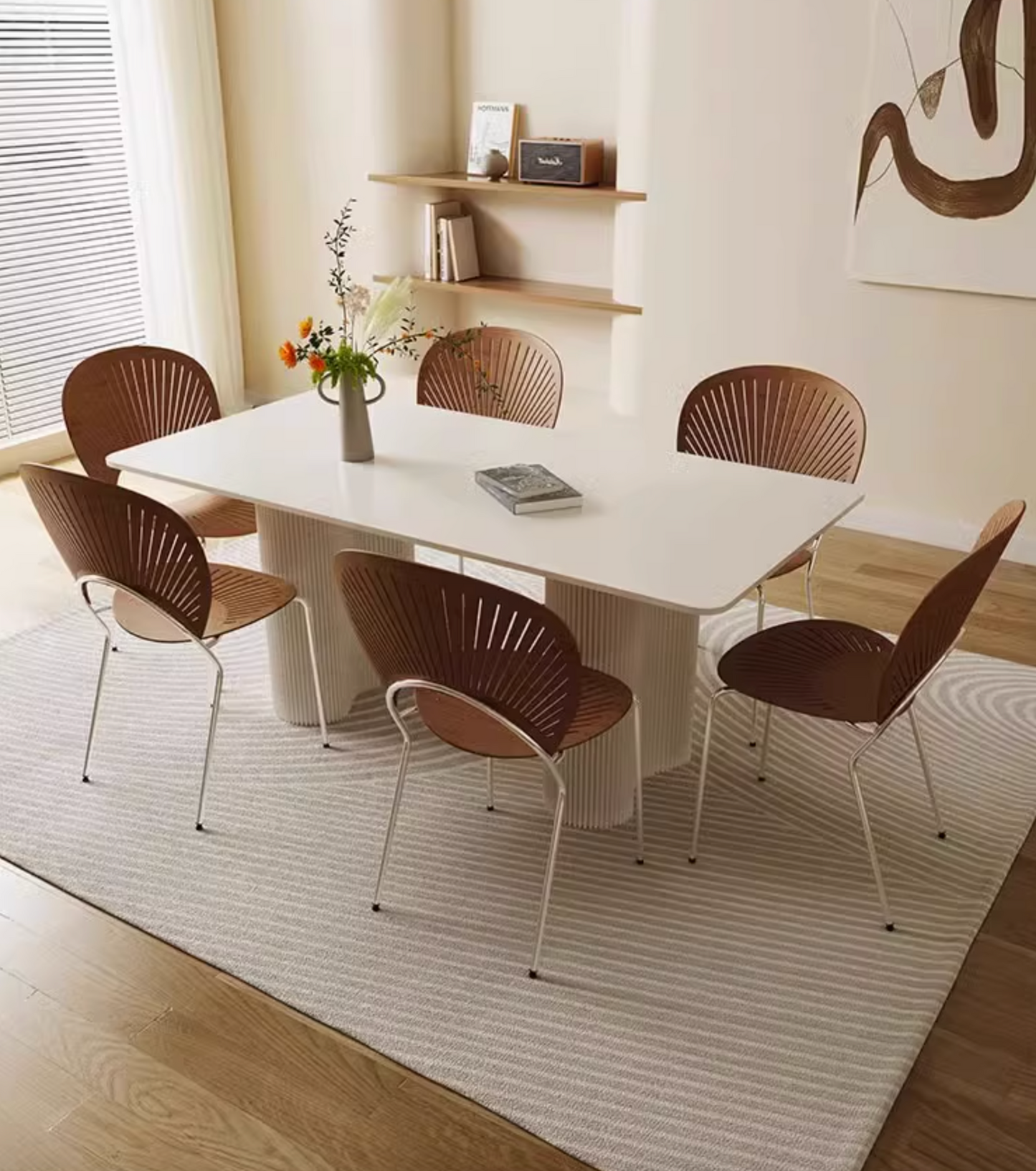 Luxe Dining Company:Aiden White Dining Table, Sintered Stone