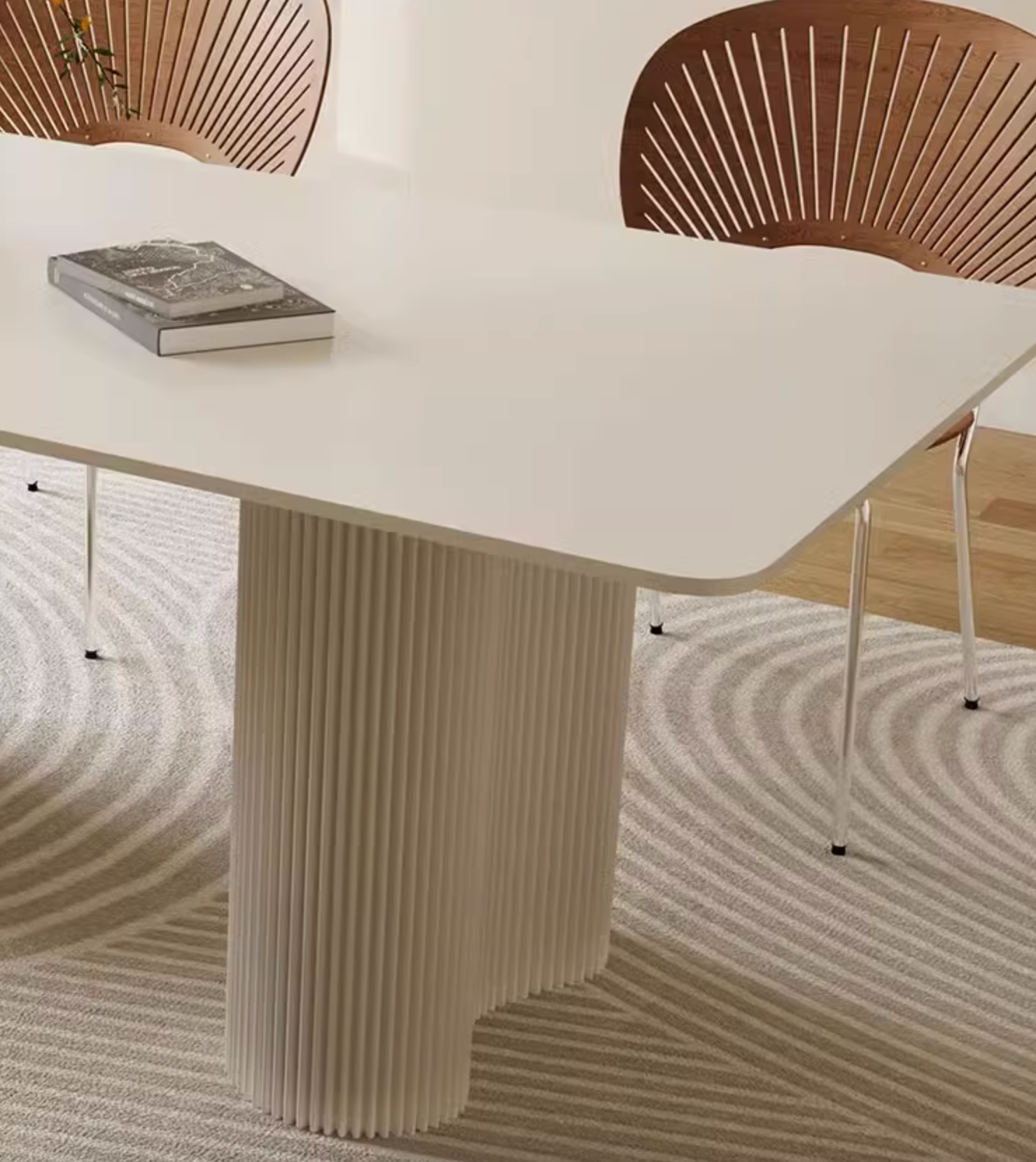 Luxe Dining Company:Aiden White Dining Table, Sintered Stone