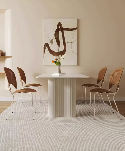 Luxe Dining Company:Aiden White Dining Table, Sintered Stone