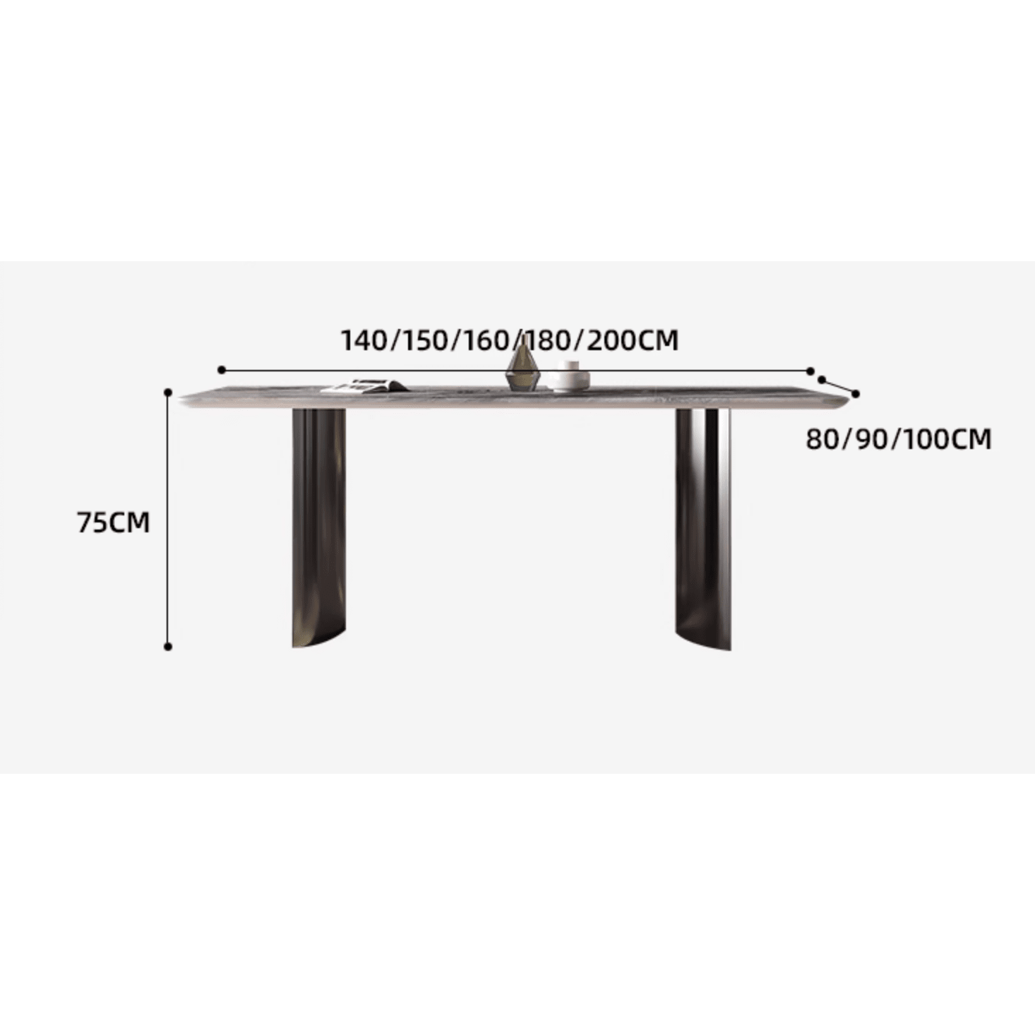 Luxe Dining Company:Angela Dining Table, Marble