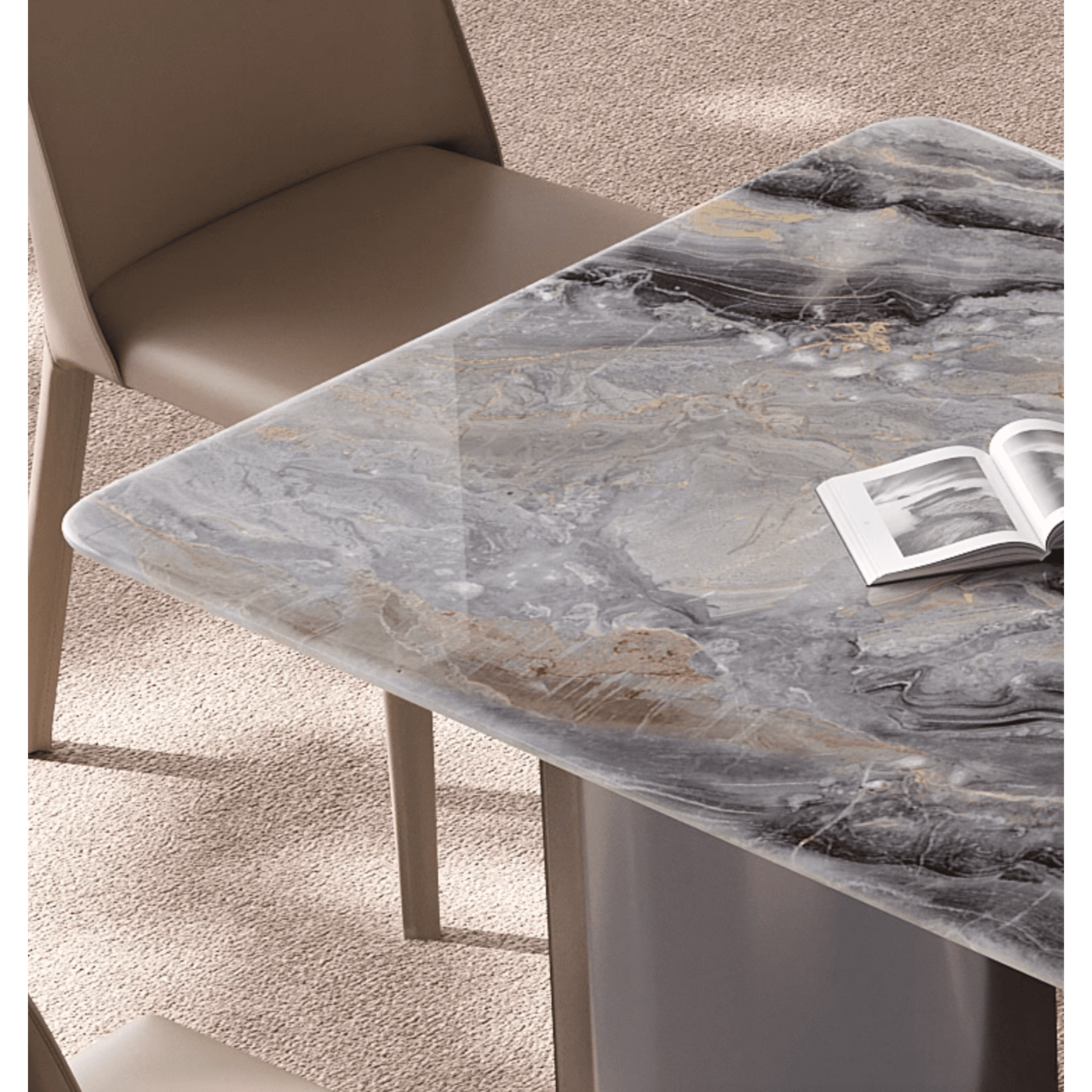 Luxe Dining Company:Angela Dining Table, Marble